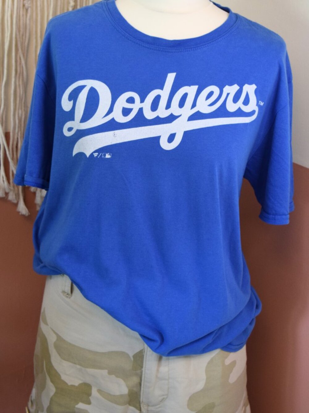 Clayton Kershaw #22 LA Dodgers MLB Graphic T Shirt Blue Large